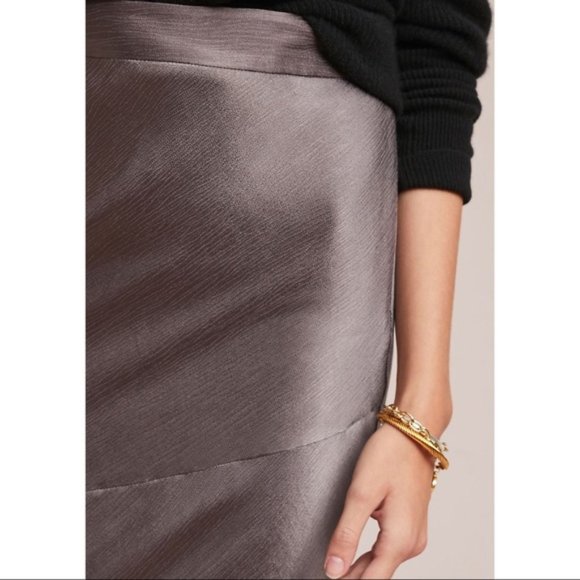 Anthro Hutch Bias Satin Skirt - Picture 2 of 7